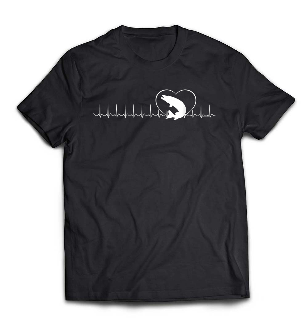 Muskie Fishing Heartbeat Musky T-Shirt: Celebrate Your Passion for Muskie Fishing